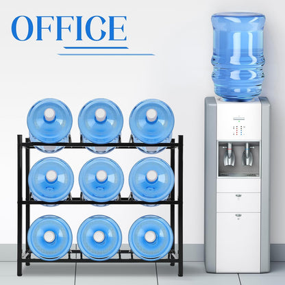 5 Gallon Water Jug Rack 5 Gallon Water Jug Holder Water Jug Holder Stand Heavy Duty Water Bottle Organizer Storage Rack Accessory for Home Room Kitchen (4 Tiers)