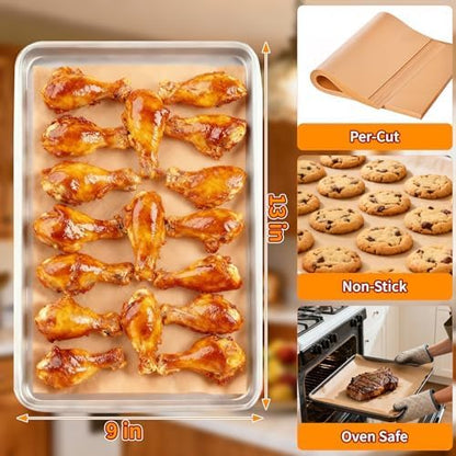 400PCS Parchment Paper Baking Sheets, 12"x16" Unbleached Precut Half Parchment Paper for Baking, Non-Stick Baking Paper for Baking, Grillin, Steaming Bread Cookies, Oven, Air Fryer, Microwave