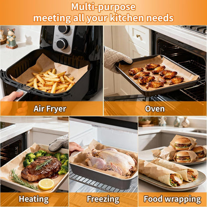 400PCS Parchment Paper Baking Sheets, 12"x16" Unbleached Precut Half Parchment Paper for Baking, Non-Stick Baking Paper for Baking, Grillin, Steaming Bread Cookies, Oven, Air Fryer, Microwave