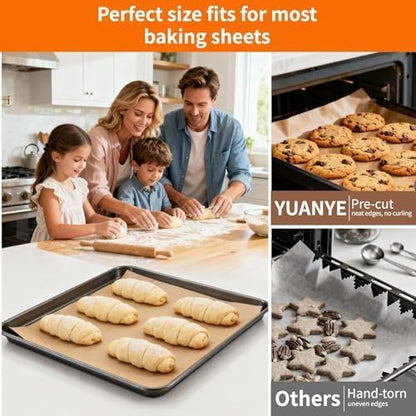 400PCS Parchment Paper Baking Sheets, 12"x16" Unbleached Precut Half Parchment Paper for Baking, Non-Stick Baking Paper for Baking, Grillin, Steaming Bread Cookies, Oven, Air Fryer, Microwave