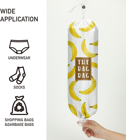 Plastic Bag Organizer, Shopping Bag holder, Wall Mount Plastic Bags Holders for grocery bags, Kitchen Washable Storage Dispenser, Carrier Storage Organizer Extra Large(23" x 9")