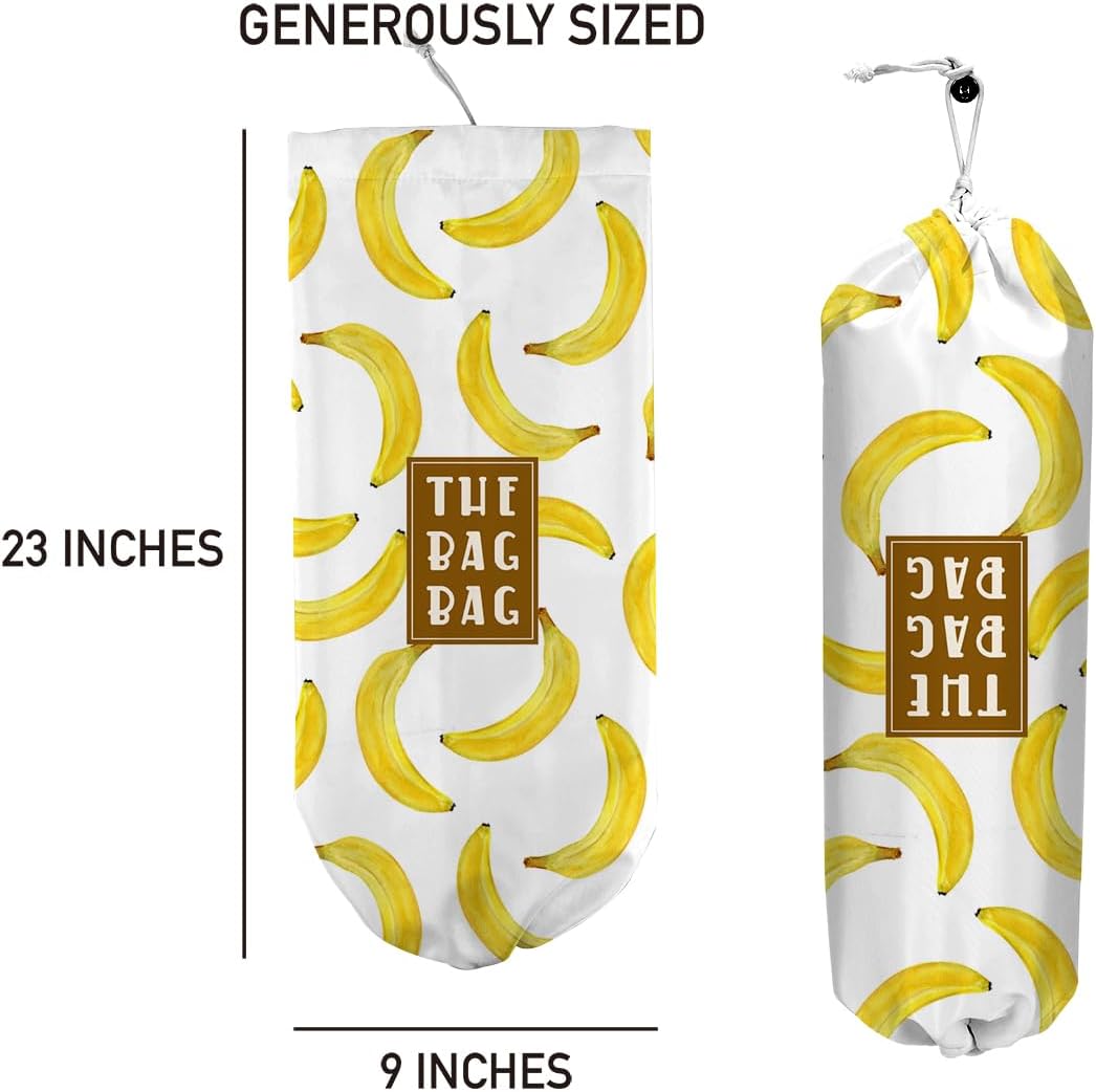 Plastic Bag Organizer, Shopping Bag holder, Wall Mount Plastic Bags Holders for grocery bags, Kitchen Washable Storage Dispenser, Carrier Storage Organizer Extra Large(23" x 9")