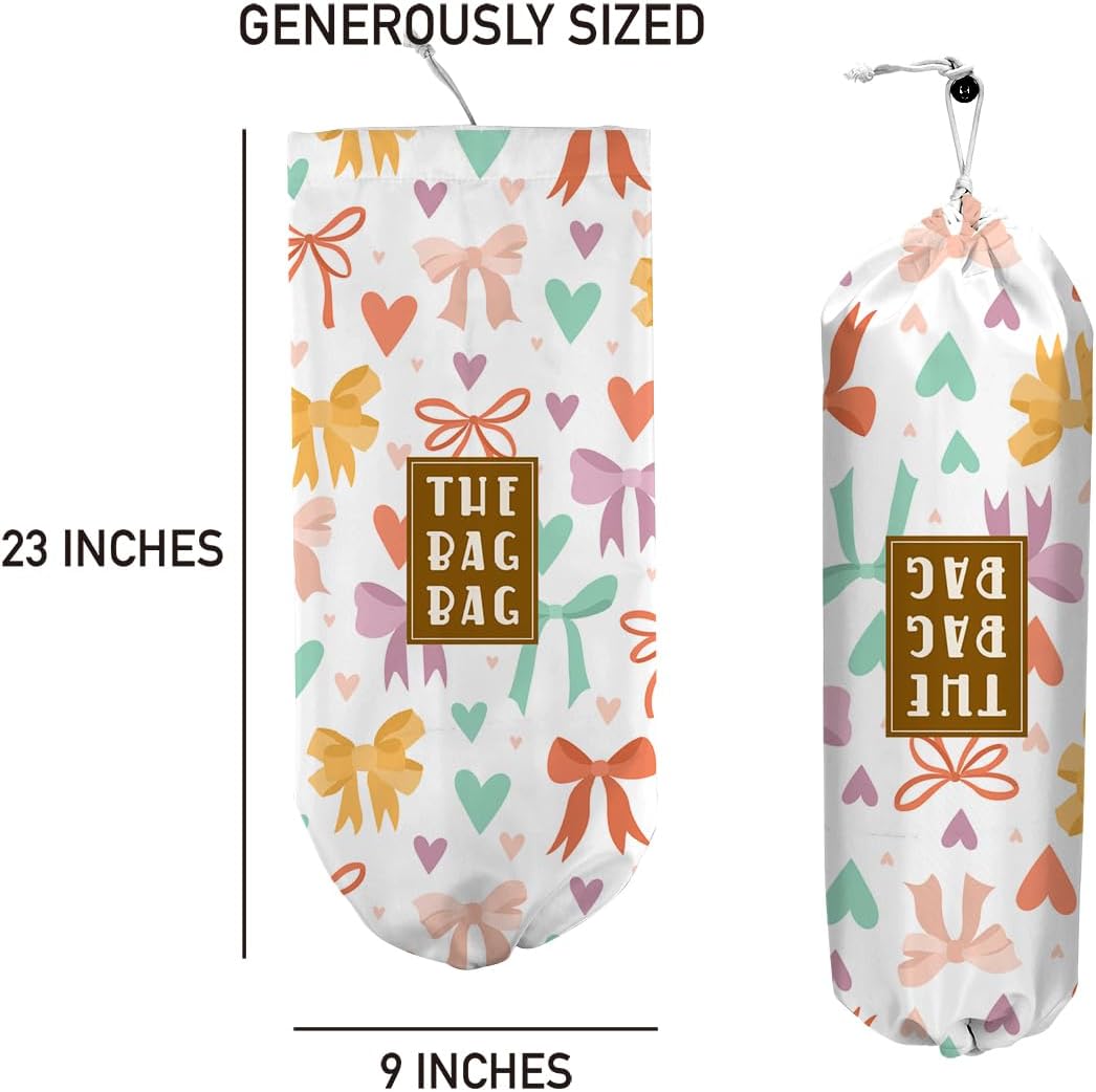 Plastic Bag Organizer, Shopping Bag holder, Wall Mount Plastic Bags Holders for grocery bags, Kitchen Washable Storage Dispenser, Carrier Storage Organizer Extra Large(23" x 9")