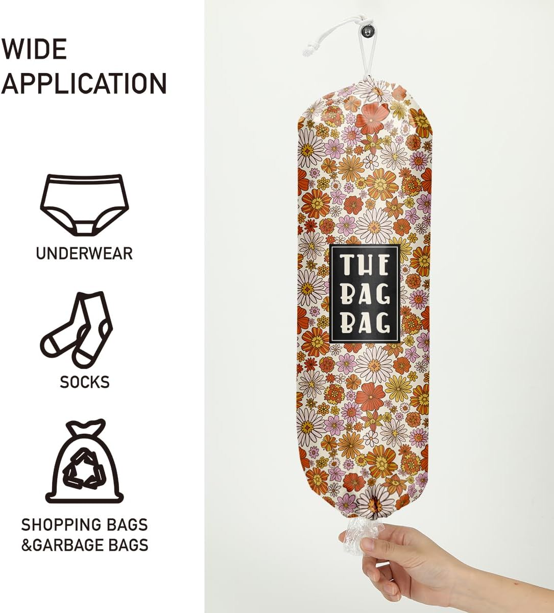 Plastic Bag Organizer, Shopping Bag holder, Wall Mount Plastic Bags Holders for grocery bags, Kitchen Washable Storage Dispenser, Carrier Storage Organizer Extra Large(23" x 9")