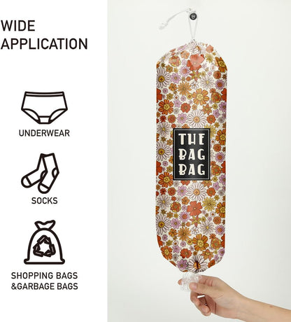 Plastic Bag Organizer, Shopping Bag holder, Wall Mount Plastic Bags Holders for grocery bags, Kitchen Washable Storage Dispenser, Carrier Storage Organizer Extra Large(23" x 9")