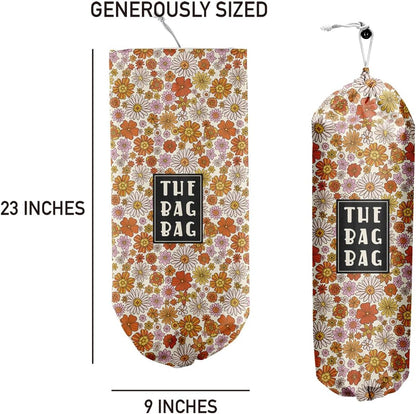 Plastic Bag Organizer, Shopping Bag holder, Wall Mount Plastic Bags Holders for grocery bags, Kitchen Washable Storage Dispenser, Carrier Storage Organizer Extra Large(23" x 9")