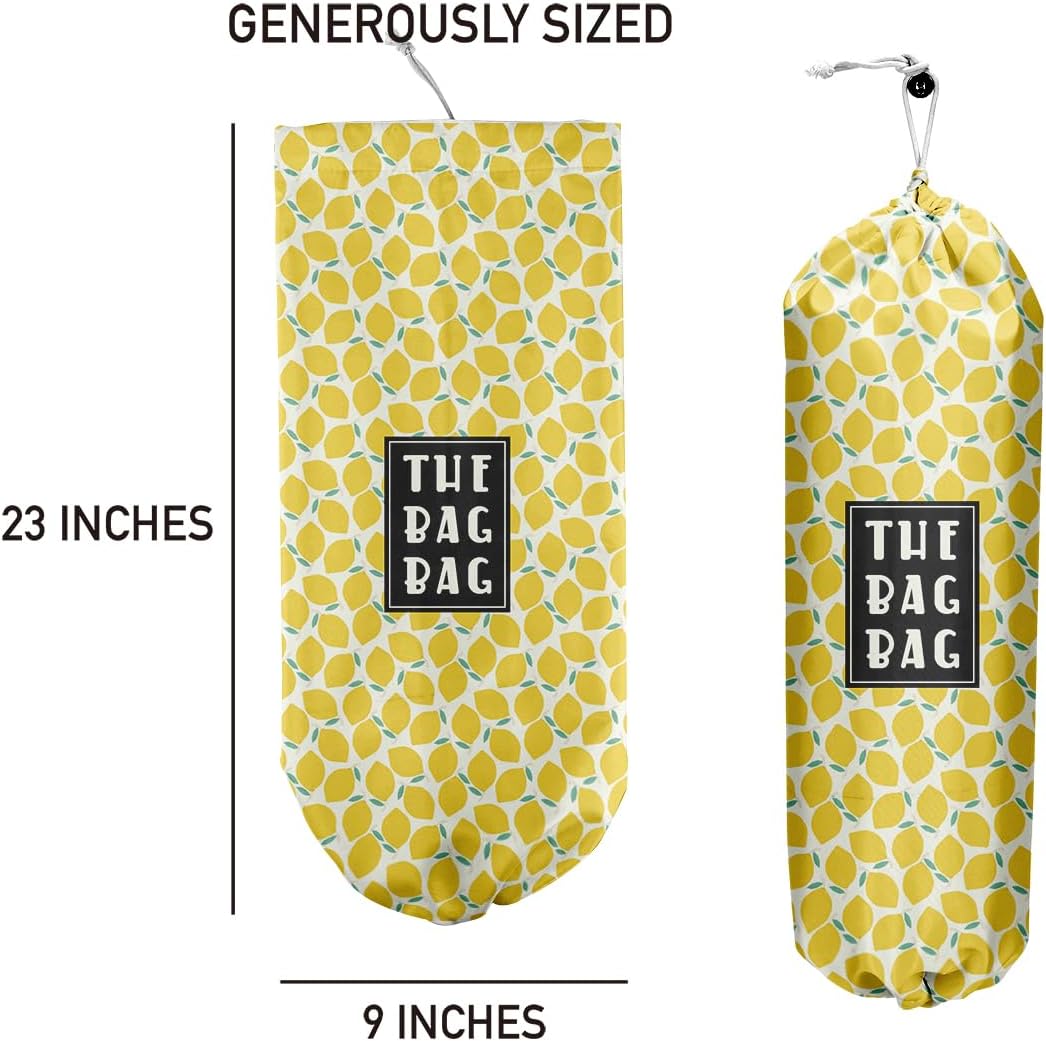 Plastic Bag Organizer, Shopping Bag holder, Wall Mount Plastic Bags Holders for grocery bags, Kitchen Washable Storage Dispenser, Carrier Storage Organizer Extra Large(23" x 9")