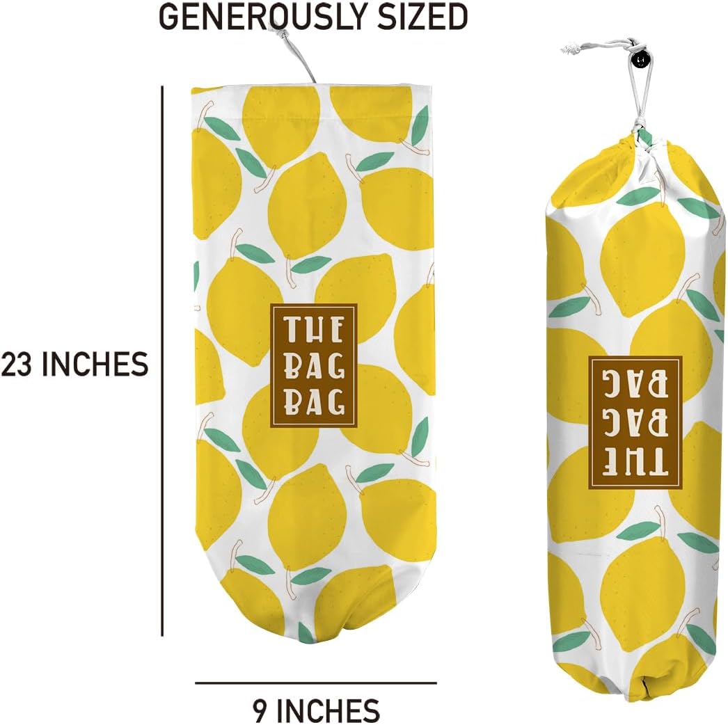 Plastic Bag Organizer, Shopping Bag holder, Wall Mount Plastic Bags Holders for grocery bags, Kitchen Washable Storage Dispenser, Carrier Storage Organizer Extra Large(23" x 9")