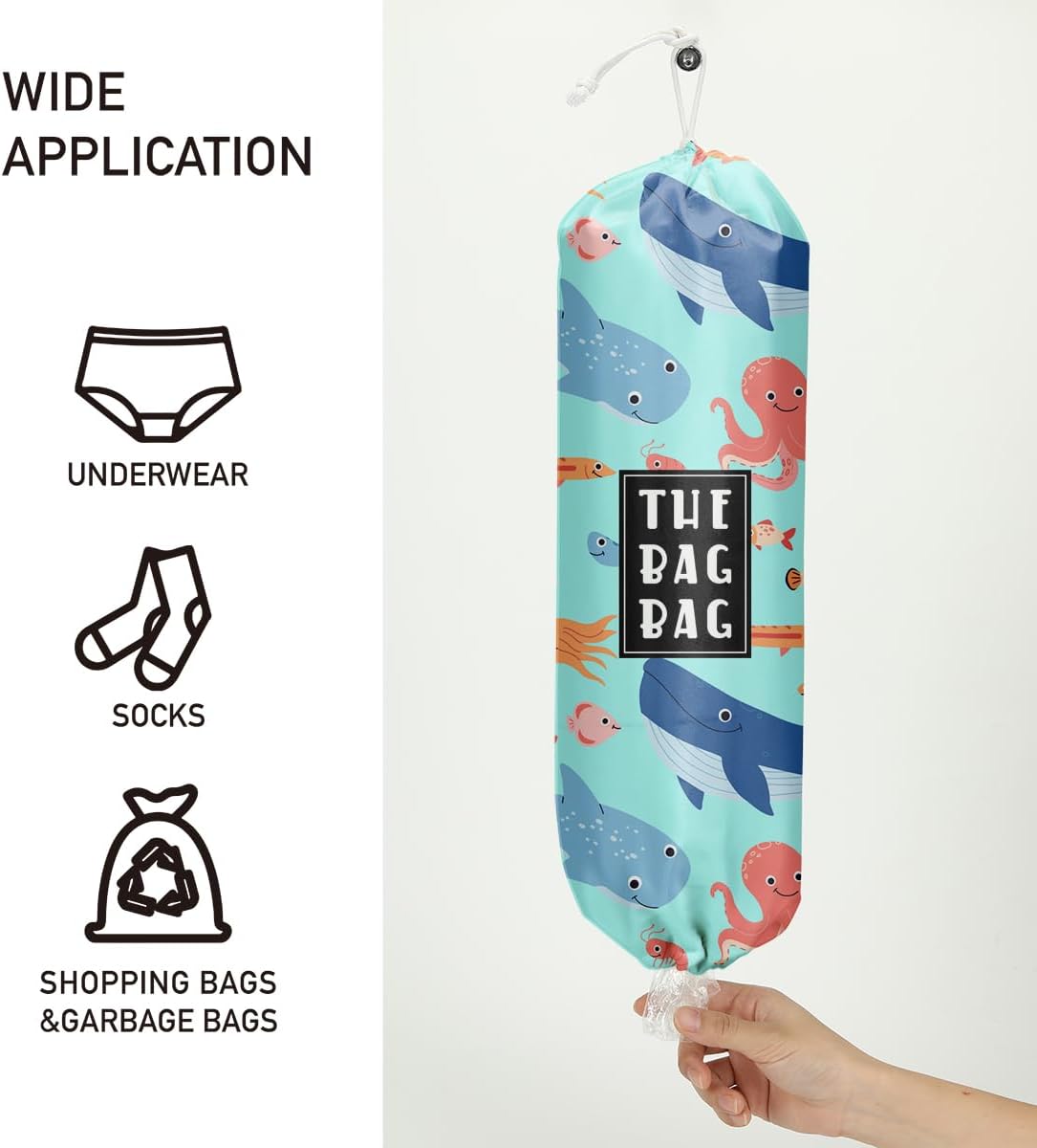 Plastic Bag Organizer, Shopping Bag holder, Wall Mount Plastic Bags Holders for grocery bags, Kitchen Washable Storage Dispenser, Carrier Storage Organizer Extra Large(23" x 9")