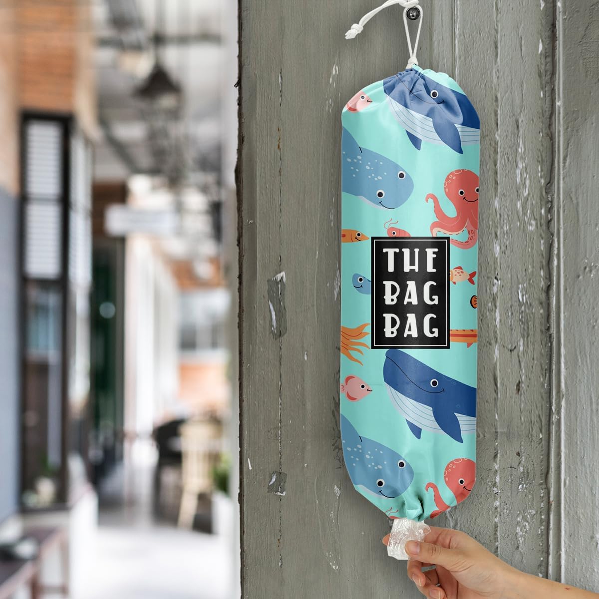 Plastic Bag Organizer, Shopping Bag holder, Wall Mount Plastic Bags Holders for grocery bags, Kitchen Washable Storage Dispenser, Carrier Storage Organizer Extra Large(23" x 9")