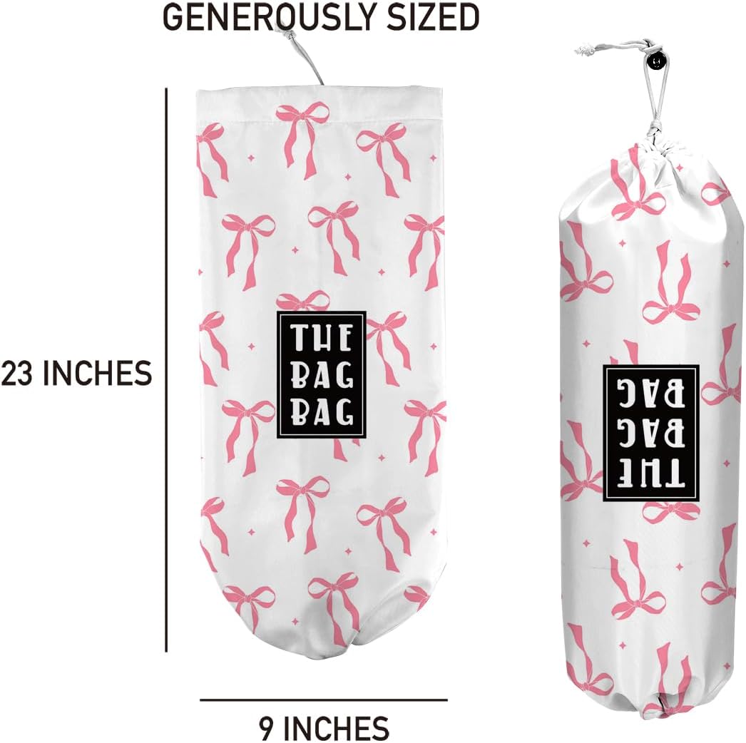 Plastic Bag Organizer, Shopping Bag holder, Wall Mount Plastic Bags Holders for grocery bags, Kitchen Washable Storage Dispenser, Carrier Storage Organizer Extra Large(23" x 9")