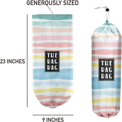 Plastic Bag Organizer, Shopping Bag holder, Wall Mount Plastic Bags Holders for grocery bags, Kitchen Washable Storage Dispenser, Carrier Storage Organizer Extra Large(23" x 9")