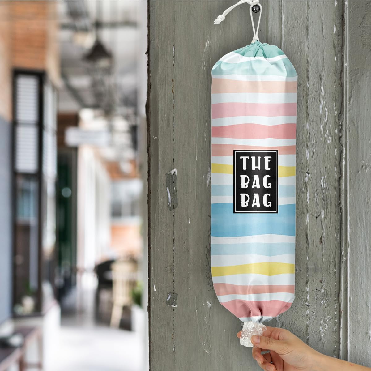 Plastic Bag Organizer, Shopping Bag holder, Wall Mount Plastic Bags Holders for grocery bags, Kitchen Washable Storage Dispenser, Carrier Storage Organizer Extra Large(23" x 9")