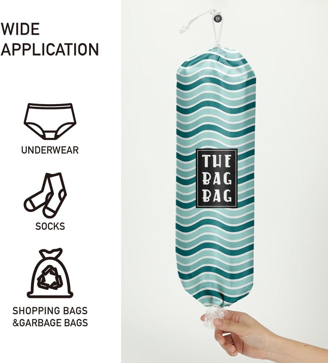 Plastic Bag Organizer, Shopping Bag holder, Wall Mount Plastic Bags Holders for grocery bags, Kitchen Washable Storage Dispenser, Carrier Storage Organizer Extra Large(23" x 9")