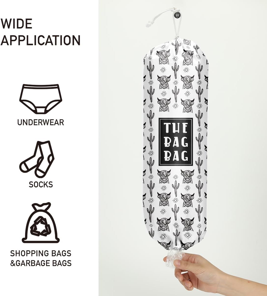 Plastic Bag Organizer, Shopping Bag holder, Wall Mount Plastic Bags Holders for grocery bags, Kitchen Washable Storage Dispenser, Carrier Storage Organizer Extra Large(23" x 9")