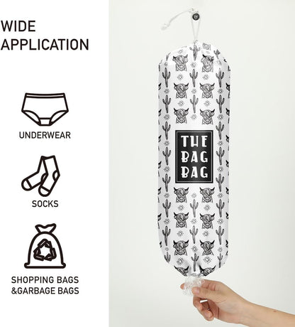 Plastic Bag Organizer, Shopping Bag holder, Wall Mount Plastic Bags Holders for grocery bags, Kitchen Washable Storage Dispenser, Carrier Storage Organizer Extra Large(23" x 9")