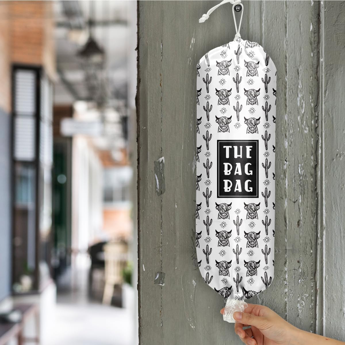 Plastic Bag Organizer, Shopping Bag holder, Wall Mount Plastic Bags Holders for grocery bags, Kitchen Washable Storage Dispenser, Carrier Storage Organizer Extra Large(23" x 9")