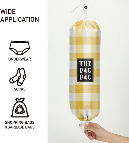Plastic Bag Organizer, Shopping Bag holder, Wall Mount Plastic Bags Holders for grocery bags, Kitchen Washable Storage Dispenser, Carrier Storage Organizer Extra Large(23" x 9")