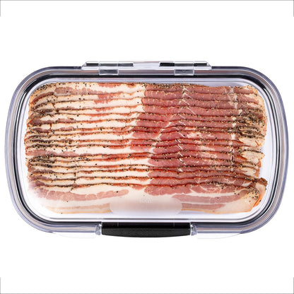 Progressive Prokeeper + Deli Storage Set: Air-Tight Silicone Sealed Containers w Grooved Bottom, Dry Erase Lid, BPA-Free, Stackable, Keeps Meats & Cheeses Fresh Longer, 3-Piece Set (1.65L, .69L, 1.6L)
