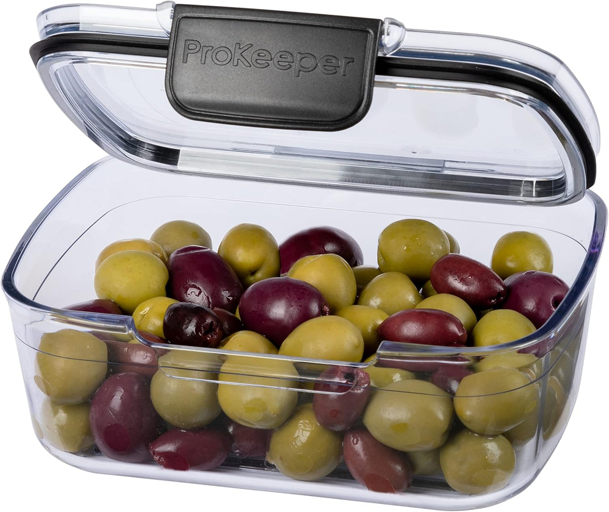 Progressive Prokeeper + Deli Storage Set: Air-Tight Silicone Sealed Containers w Grooved Bottom, Dry Erase Lid, BPA-Free, Stackable, Keeps Meats & Cheeses Fresh Longer, 3-Piece Set (1.65L, .69L, 1.6L)