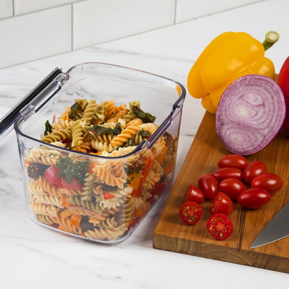 Progressive Prokeeper + Deli Storage Set: Air-Tight Silicone Sealed Containers w Grooved Bottom, Dry Erase Lid, BPA-Free, Stackable, Keeps Meats & Cheeses Fresh Longer, 3-Piece Set (1.65L, .69L, 1.6L)