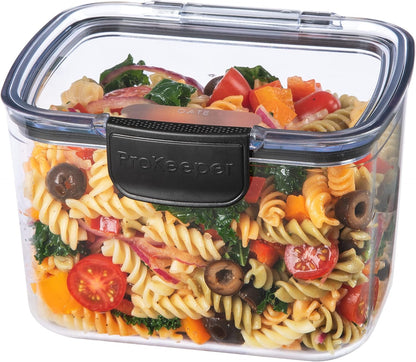 Progressive Prokeeper + Deli Storage Set: Air-Tight Silicone Sealed Containers w Grooved Bottom, Dry Erase Lid, BPA-Free, Stackable, Keeps Meats & Cheeses Fresh Longer, 3-Piece Set (1.65L, .69L, 1.6L)