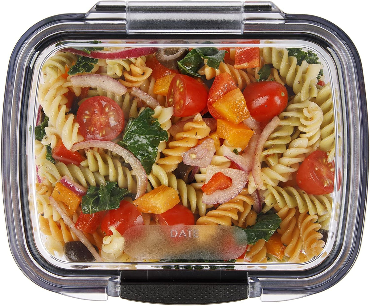 Progressive Prokeeper + Deli Storage Set: Air-Tight Silicone Sealed Containers w Grooved Bottom, Dry Erase Lid, BPA-Free, Stackable, Keeps Meats & Cheeses Fresh Longer, 3-Piece Set (1.65L, .69L, 1.6L)