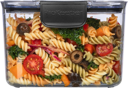Progressive Prokeeper + Deli Storage Set: Air-Tight Silicone Sealed Containers w Grooved Bottom, Dry Erase Lid, BPA-Free, Stackable, Keeps Meats & Cheeses Fresh Longer, 3-Piece Set (1.65L, .69L, 1.6L)