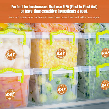 Day of Week Labels for Restaurant, 7000 Day Dots, Food Date Stickers 3/4 in