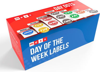 Day of Week Labels for Restaurant, 7000 Day Dots, Food Date Stickers 3/4 in