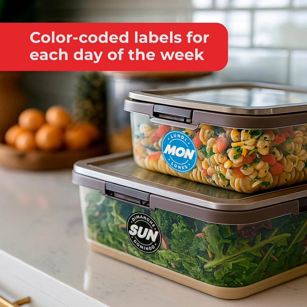 Day of Week Labels for Restaurant, 7000 Day Dots, Food Date Stickers 3/4 in