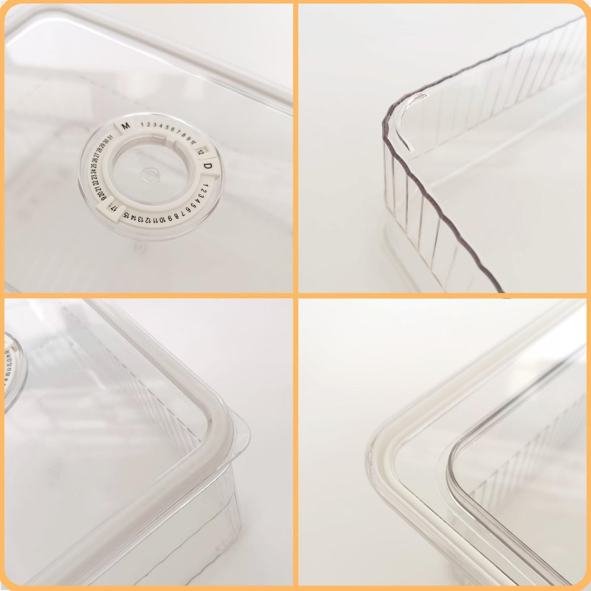 Cheese Container with Airtight Lid and Time Recording - Fridge Cheese Saver 丨NOT DISHWASHER SAFE 丨