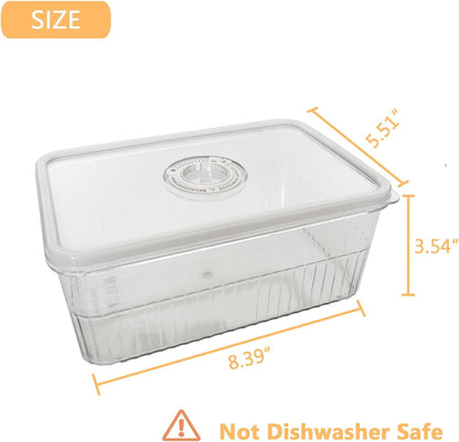 Cheese Container with Airtight Lid and Time Recording - Fridge Cheese Saver 丨NOT DISHWASHER SAFE 丨
