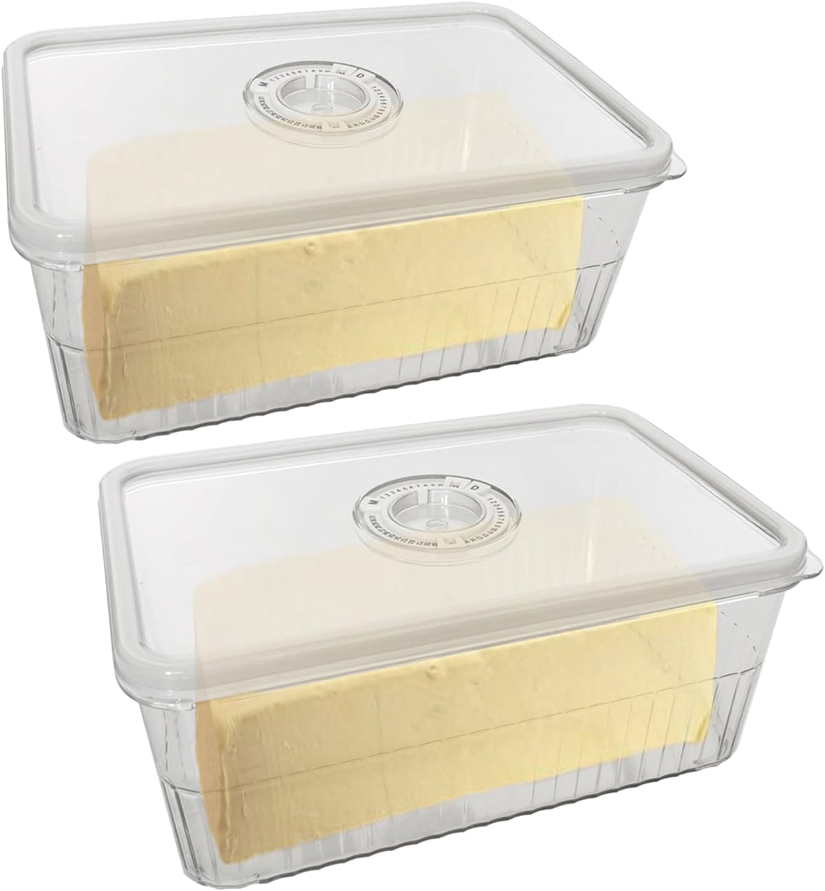 Cheese Container with Airtight Lid and Time Recording - Fridge Cheese Saver 丨NOT DISHWASHER SAFE 丨