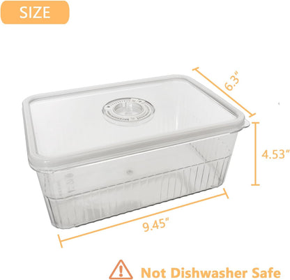 Cheese Container with Airtight Lid and Time Recording - Fridge Cheese Saver 丨NOT DISHWASHER SAFE 丨