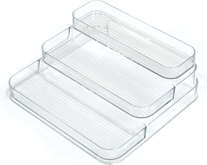 3-Tier Acrylic Spice Rack Organizer for Cabinet and Kitchen – Cabinet & Countertop Storage for Spices, Seasonings, Pantry, Perfume & Medicine (1 Pack)