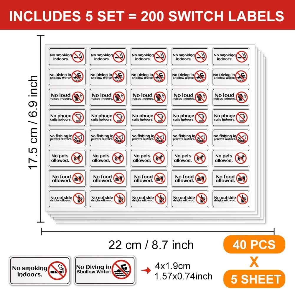 200 Pcs Kitchen Pantry Label Stickers, Black Preprinted Food Storage Jar Labels Self-Adhesive PVC Waterproof Spice and Pantry Organization Stickers for Containers, 0.75 x 1.58 Inch