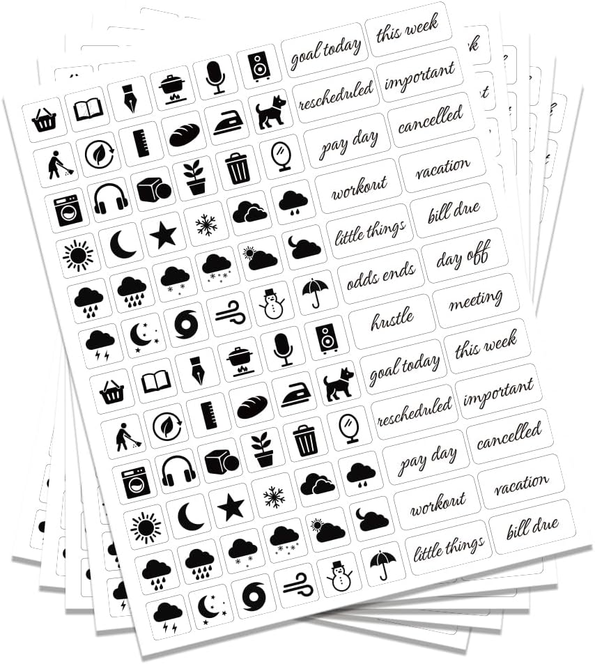 200 Pcs Kitchen Pantry Label Stickers, Black Preprinted Food Storage Jar Labels Self-Adhesive PVC Waterproof Spice and Pantry Organization Stickers for Containers, 0.75 x 1.58 Inch
