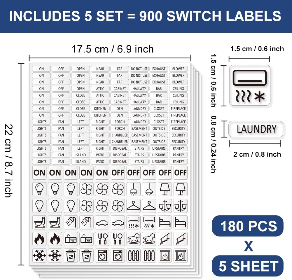 200 Pcs Kitchen Pantry Label Stickers, Black Preprinted Food Storage Jar Labels Self-Adhesive PVC Waterproof Spice and Pantry Organization Stickers for Containers, 0.75 x 1.58 Inch