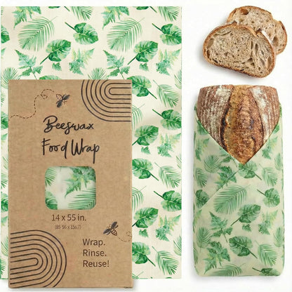 14x55 Inch Beeswax Wrap Roll for Food, Cut to Size Paper