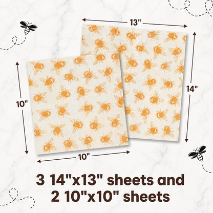 14x55 Inch Beeswax Wrap Roll for Food, Cut to Size Paper
