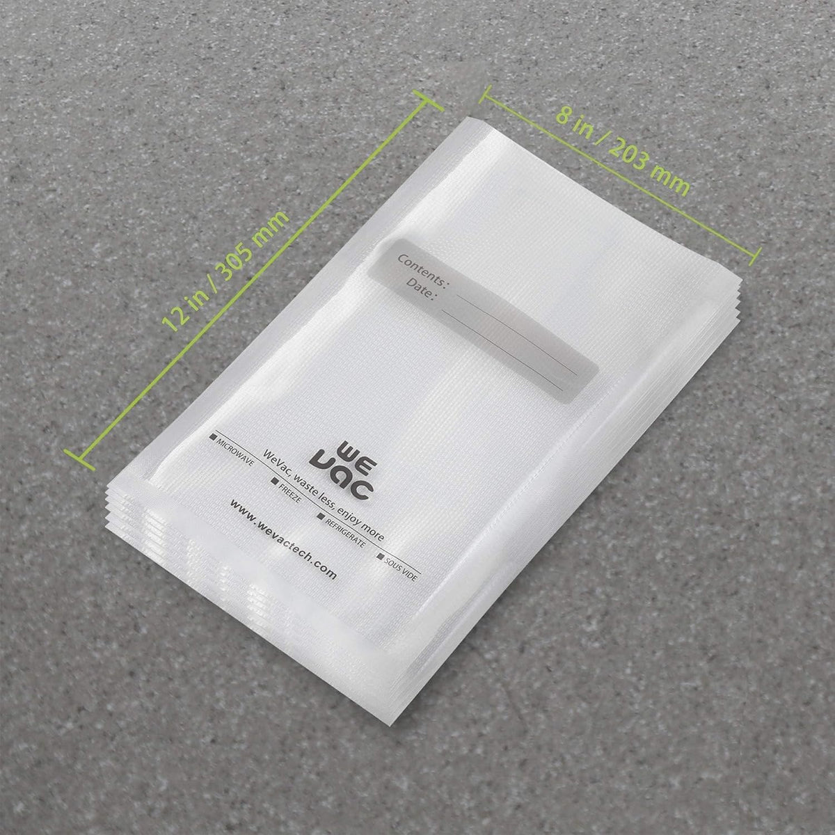 Vacuum Sealer Bags 8x12" 100 Quart for Food Saver Vacuum Seal machine