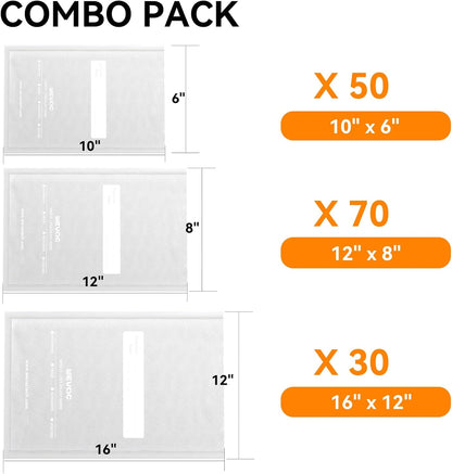 Vacuum Sealer Bags 8x12" 100 Quart for Food Saver Vacuum Seal machine
