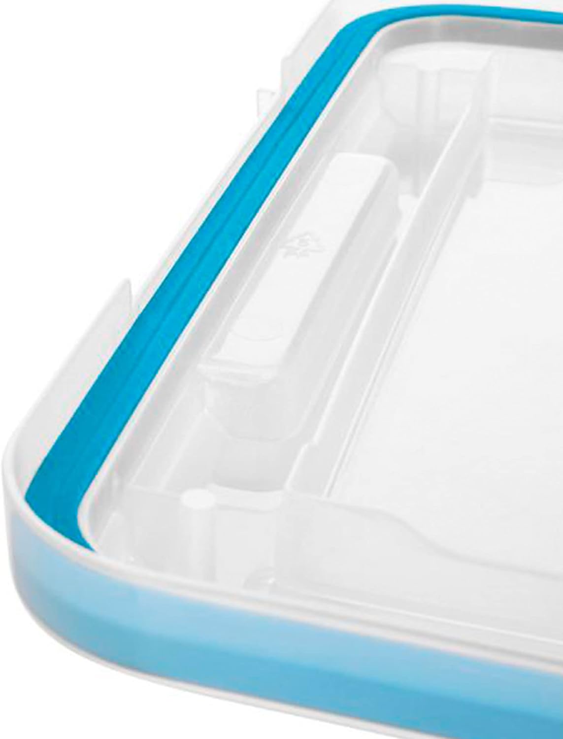 80 Qt Gasket Box, Stackable Storage Bin with Latching Lid and Tight Seal, Plastic Container to Organize Basement, Clear Base and Lid