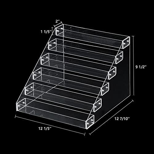 Widen Tiered Spice Rack, Seasoning Organizer, Clear Acrylic Vertical Shelves Can Organizer for Countertop, Cabinet, Pantry, Kitchen Organization and Storage - 4 Tier