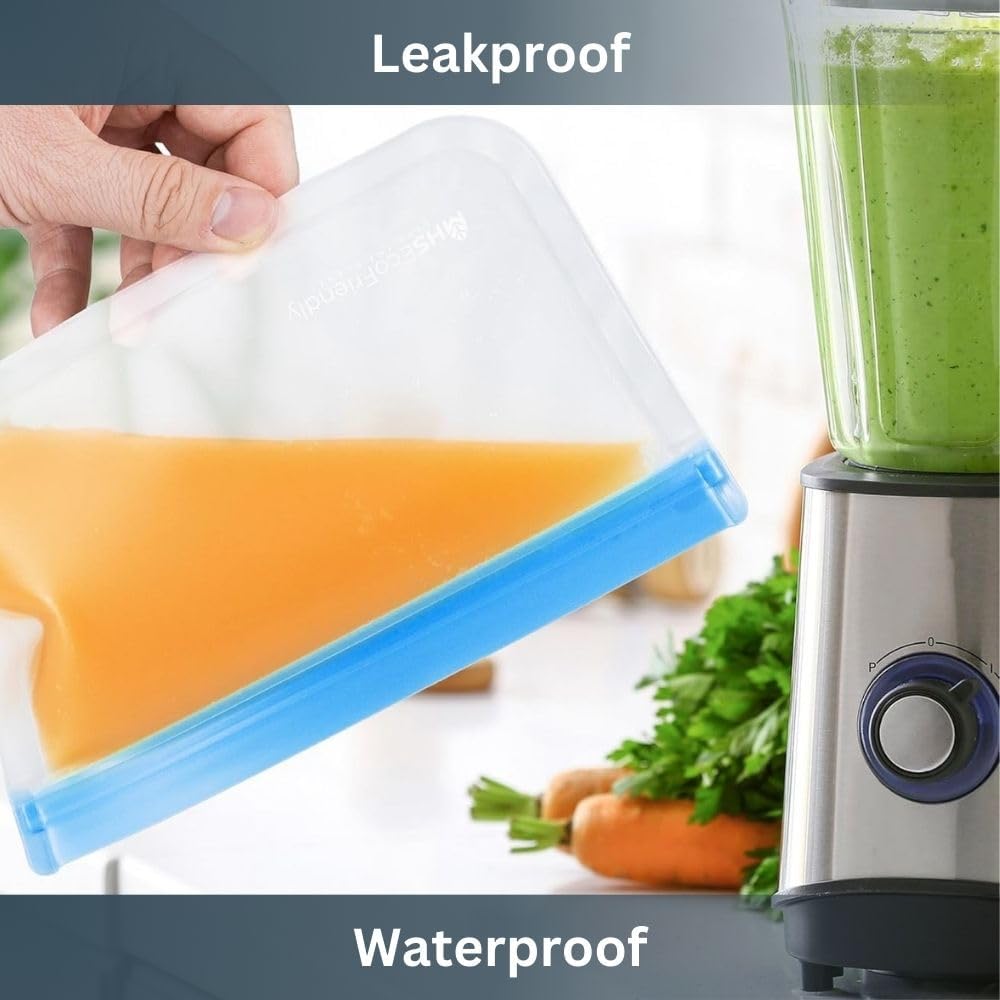® Meal Prep Storage Kit – 15 Reusable, Degradable Leakproof Freezer Bags, Baggy Rack & 20 Strong Labels | BPA-Free, Multipurpose Food Storage Solution