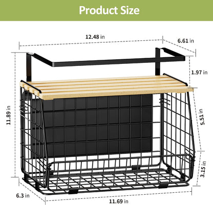 Magnetic Shelf for Fridge: Fruit Potato and Onion Storage Bin - Magnetic Spice Rack for Refrigerator & Kitchen Counter - Pantry Organizers and Storage