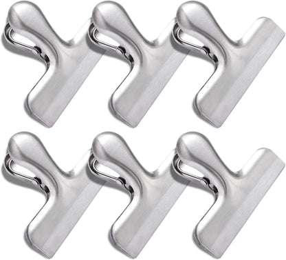 Bag Clips, Stainless Steel Chip, Chip Clips Food Clip, Heavy Duty Air Tight Seal Kitchen Clip Snack Food Bag Clamp