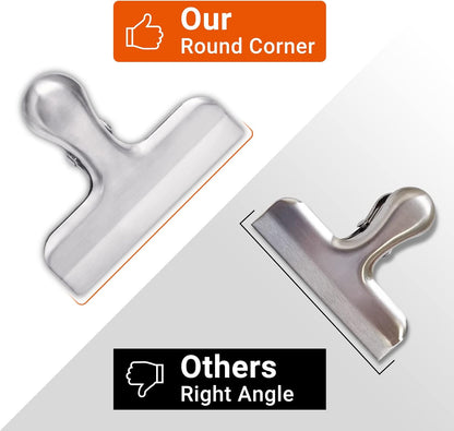 Bag Clips, Stainless Steel Chip, Chip Clips Food Clip, Heavy Duty Air Tight Seal Kitchen Clip Snack Food Bag Clamp