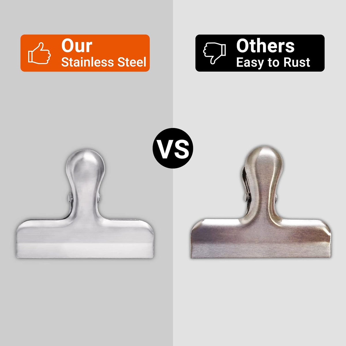 Bag Clips, Stainless Steel Chip, Chip Clips Food Clip, Heavy Duty Air Tight Seal Kitchen Clip Snack Food Bag Clamp